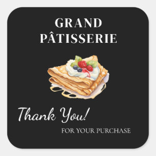 Thank You Label for Cafe & Bakery small business