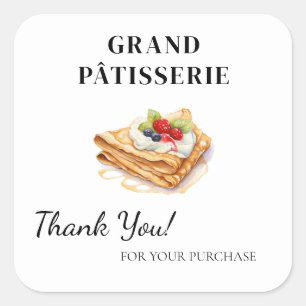 Thank You Label for Cafe & Bakery small business