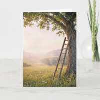 Thank You Ladder Leaning on a Tree