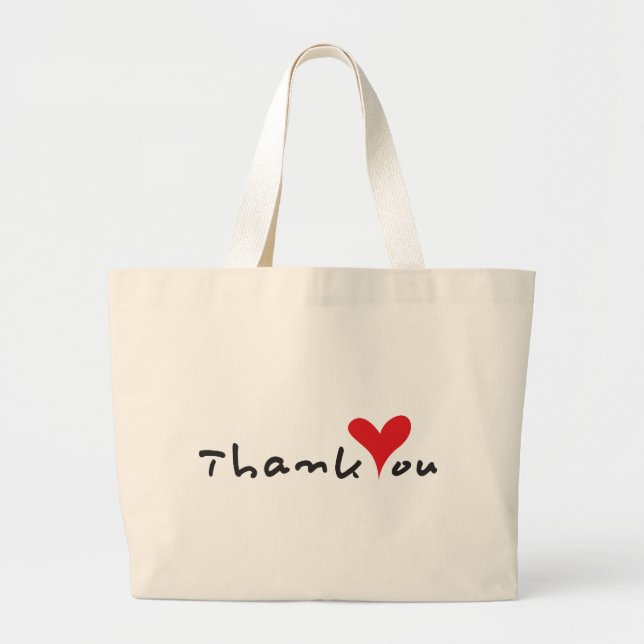 Thank You Large Tote Bag (Front)