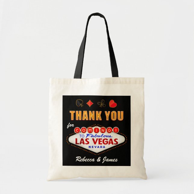 Thank You Las Vegas Sign Fabulous Casino Night Tote Bag (Front)