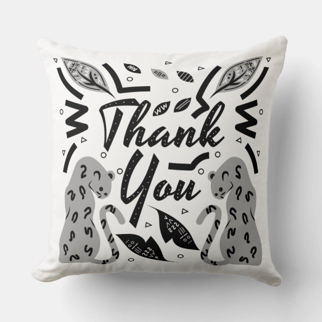Thank You Leopards Cushion (Front)