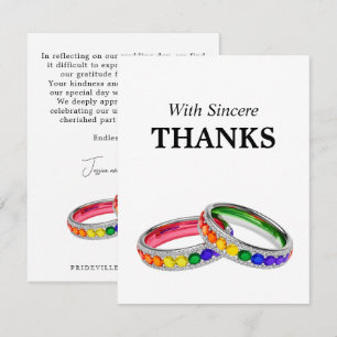 🌈Thank you LGBTQ+ Intertwined in Pride Thank You Card