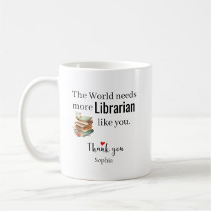 Thank You Librarian — Custom Name Coffee Mug