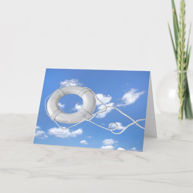 Thank You life ring in sky Card (Front)