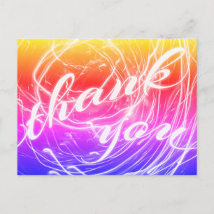 thank you light party postcard
