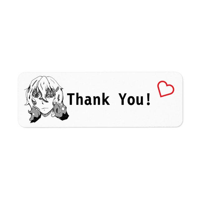 Thank You lineart ❤️ Return Address Label (Front)