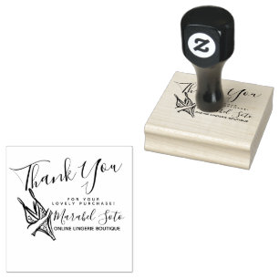 Thank You Lingerie Clothing Business Rubber Stamp