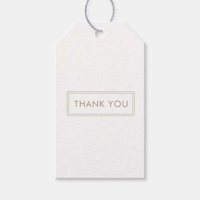 Thank You Logo Elegant Modern Hang Tag (Front)