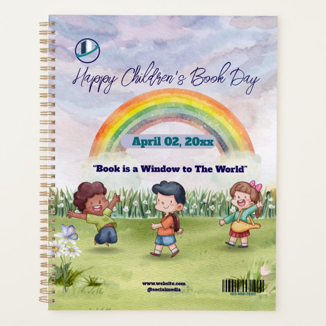Thank you & Logo & Text personalise Planner (Front)