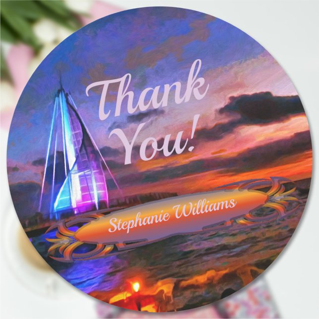 Thank You Los Muertos Pier 1182 Classic Round Sticker (Creator Uploaded)