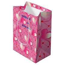 Thank You - Love - Valentine's Day Medium Gift Bag