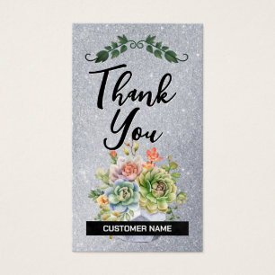 Thank You Loyal Customer   Flowers   Glitter