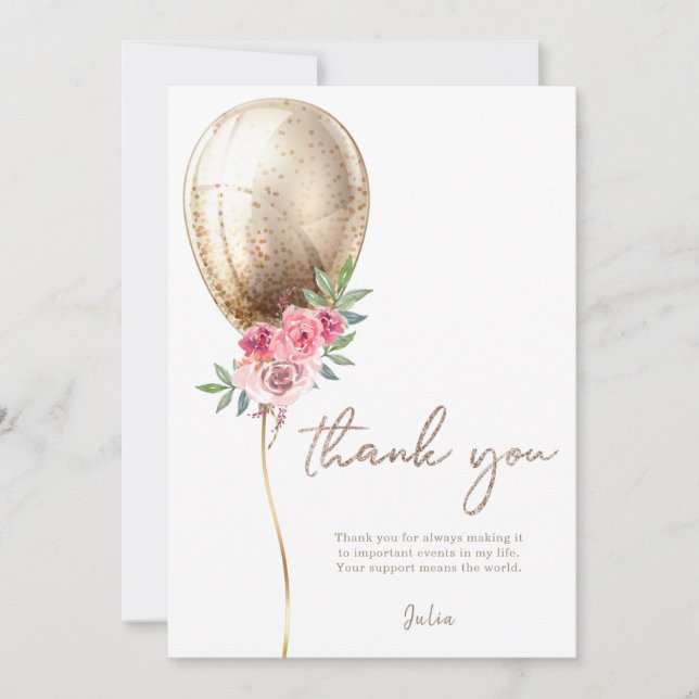 Thank you Luxury Beige Balloon (Front)