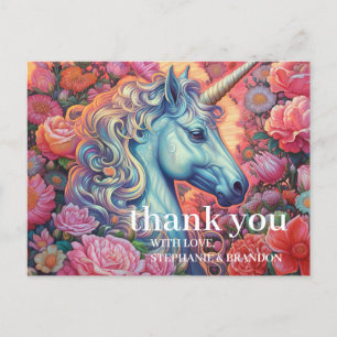 Thank You  Magical Unicorn Postcard