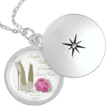 Thank you Maid of Honour Necklace Gift