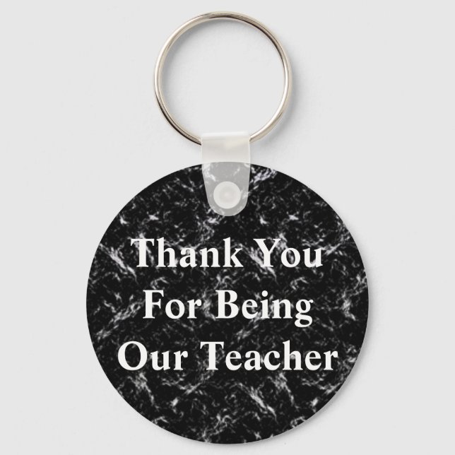 Thank You Male Teacher Classroom Appreciation Key Ring (Front)