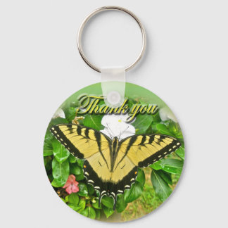 Thank You Male Tiger Swallowtail Butterfly Items Key Ring