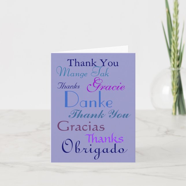 Thank you ~ many languages card (Front)