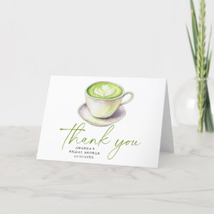  Thank you Matcha Tea Bridal shower  Card