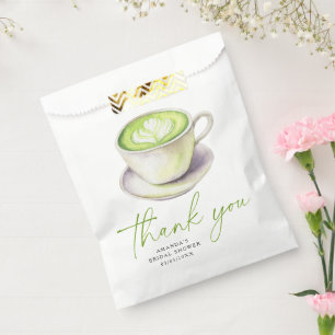 Thank you Matcha Tea Bridal shower Favour Bag