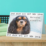 Thank You Math Teacher Card<br><div class="desc">Express your gratitude to your teacher with this adorable Cavalier King Charles Spaniel Thank You Card. Featuring a loveable pup surrounded by a border of math problems,  it's the paw-fect way to show appreciation for their guidance and support throughout the year.</div>