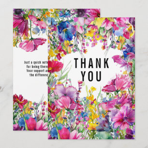 🌺🌸🏵️Thank YOU Meadow Blooms Thank You Card