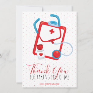 Thank You Medical Red Script Nurse Doctor