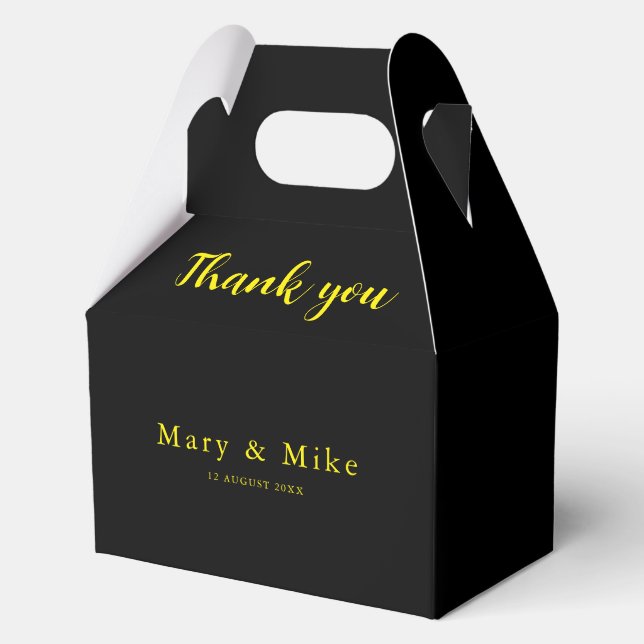 Thank You Medium Gable Favour Box for Any Occasion (Front)