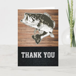 Thank You Men's Bass Fishing Rustic Sports Hobby