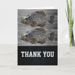 Thank You Men's Crappie Fishing Rustic Sports