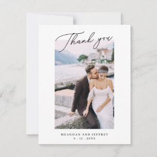 Thank You Message Wedding Couple Photo Card