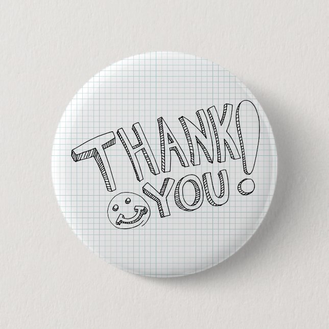 Thank You Messages 6 Cm Round Badge (Front)