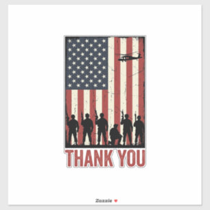 Thank You Military American Flag Shirt Design_1