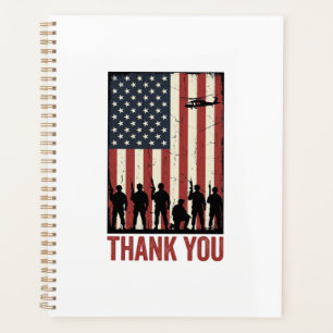Thank You Military American Flag Shirt Design_1 Planner
