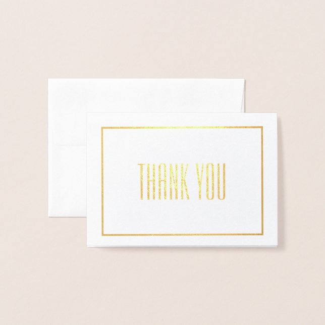 Thank You Mini Foil Card (Front With Envelope)