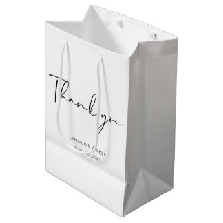 Thank You Minimal Script Medium Gift Bag