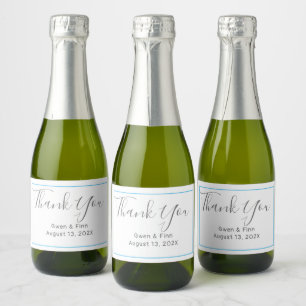 Thank You Minimalist Mini Sparkling Wine Labels
