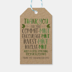Thank You Mint Appreciation Tag