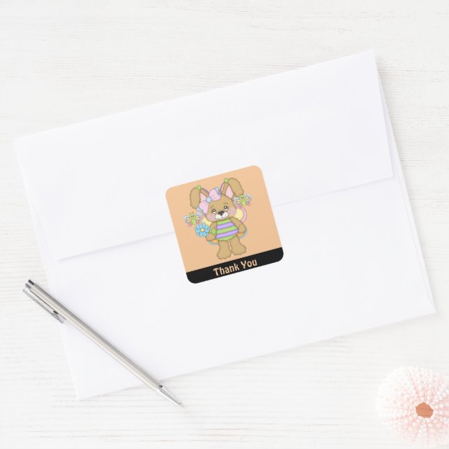 Thank you mixed bear cartoon sticker (Envelope)