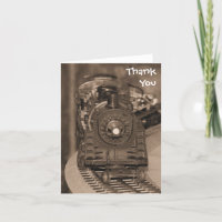 Thank You Model Train Card