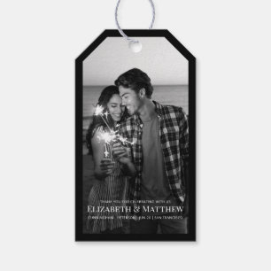 Thank You Modern and Simple Photo Wedding Gift Tags