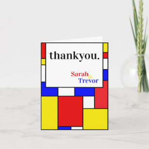 Thank You   Modern Bold Primary Colours Card