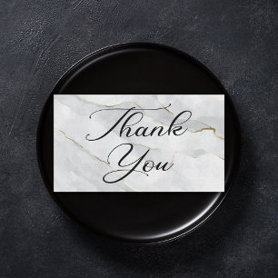 thank you modern calligraphy wedding marble card