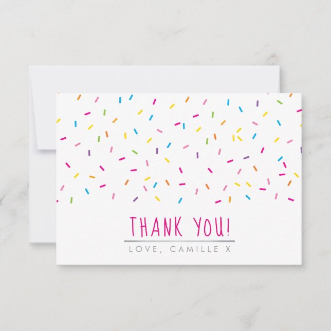 THANK YOU modern cute sprinkles colourful baking (Front)