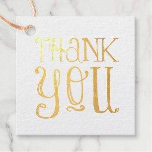 THANK YOU modern fun hand lettered typography Favour Tags