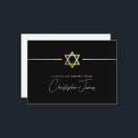 THANK YOU modern gold jewish star black white Card<br><div class="desc">[ NOTE - THE GOLD EFFECT IS A PRINTED PICTURE ] A modern, simple design for THANK YOU CARD Setup as a template it is simple for you to add your own details, or hit the ize button and you can add or change text, fonts, customsizes, etc TIP: 1. To...</div>