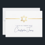 THANK YOU modern gold jewish star navy blue<br><div class="desc">[ NOTE - THE GOLD EFFECT IS A PRINTED PICTURE ] A modern, simple design for THANK YOU CARD Setup as a template it is simple for you to add your own details, or hit the ize button and you can add or change text, fonts, customsizes, etc TIP: 1. To...</div>
