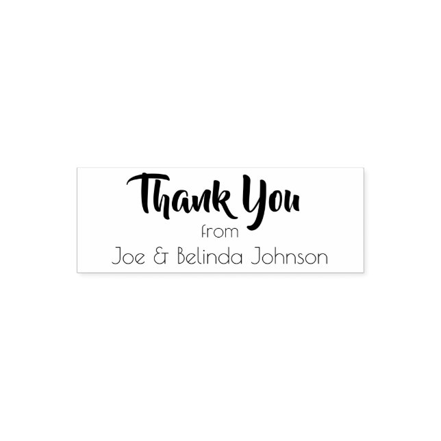 Thank You Modern Script Typography Self-inking Stamp (Design)