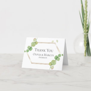 Thank You Modern Springtime Eucalyptus Card